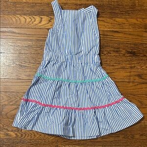Crew cuts Blue & White Striped toddlerSundress with Pink and Green Trim - size 2